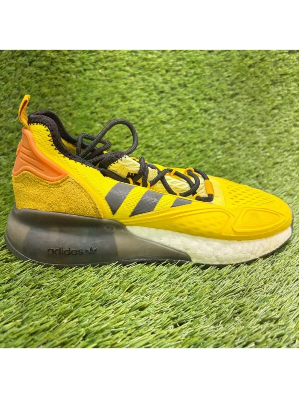Adidas Ninja ZX 2K Boost Boys Size 5.5Y Yellow Athletic Running Shoes Sneakers